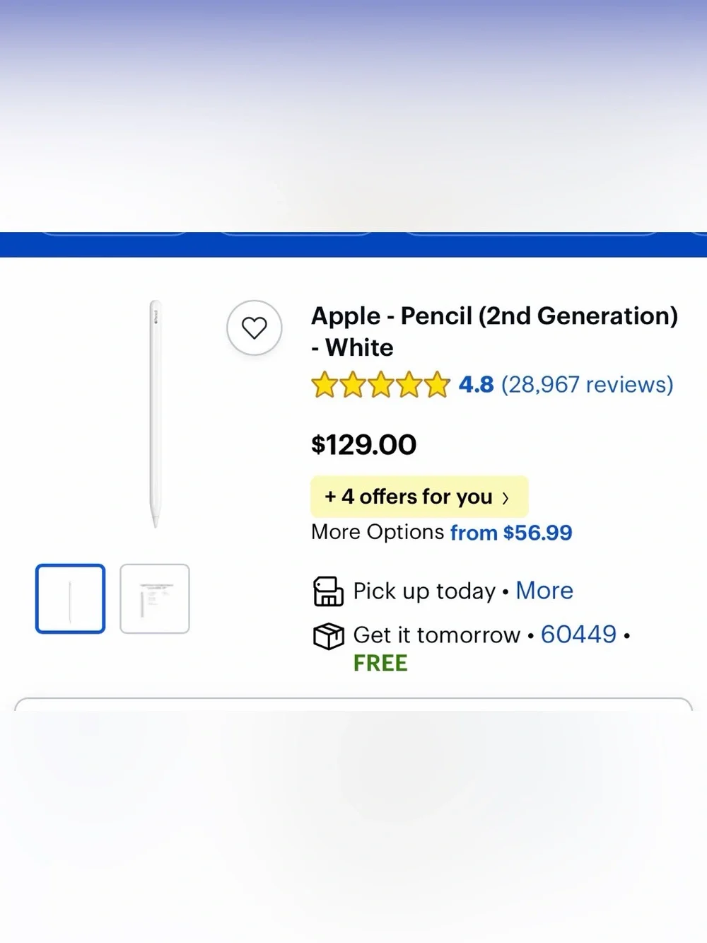 BRAND NEW Apple Pencil (2nd Generation) - White